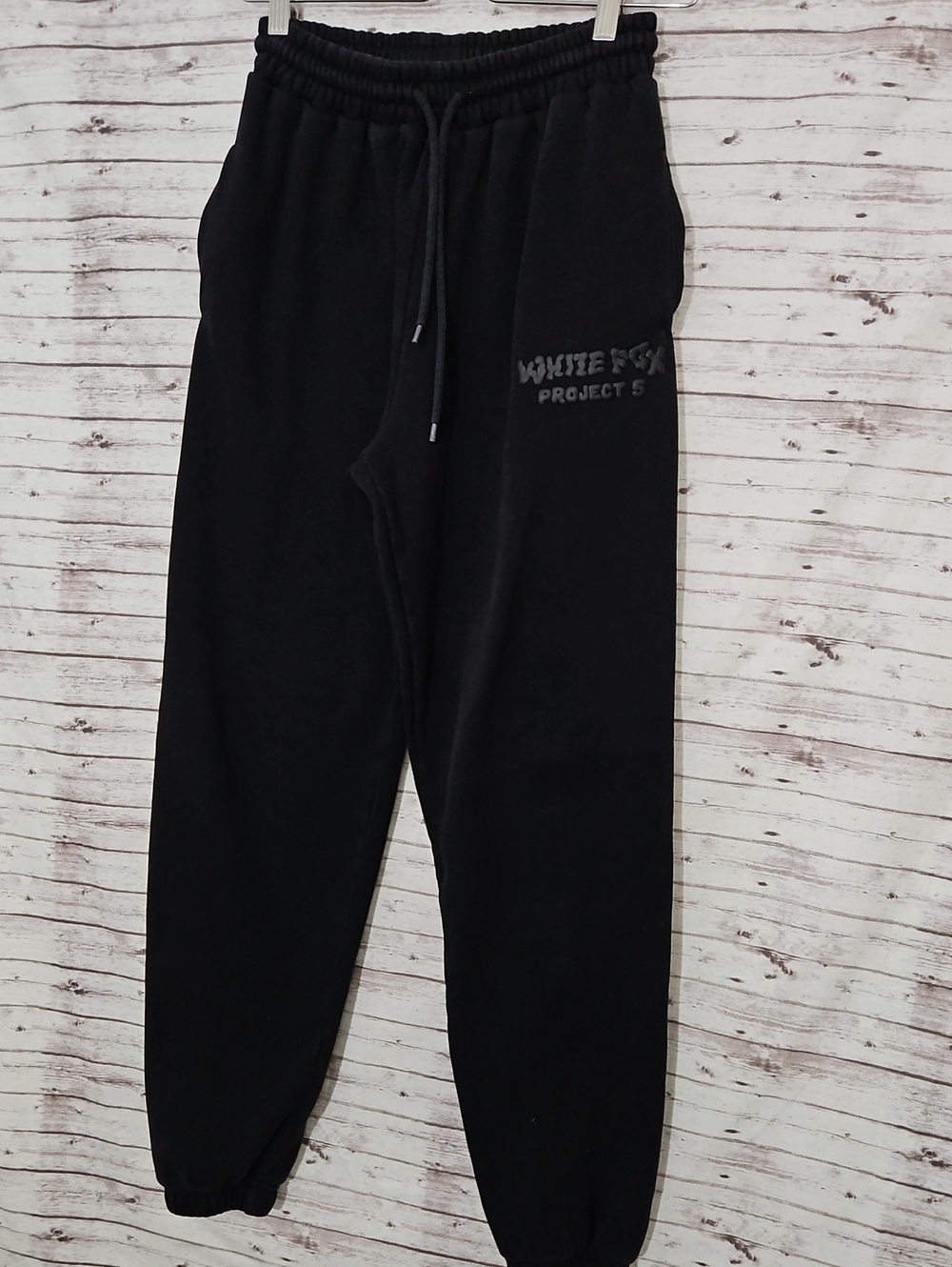 White Fox Boutique Men's Black Joggers with Drawstring